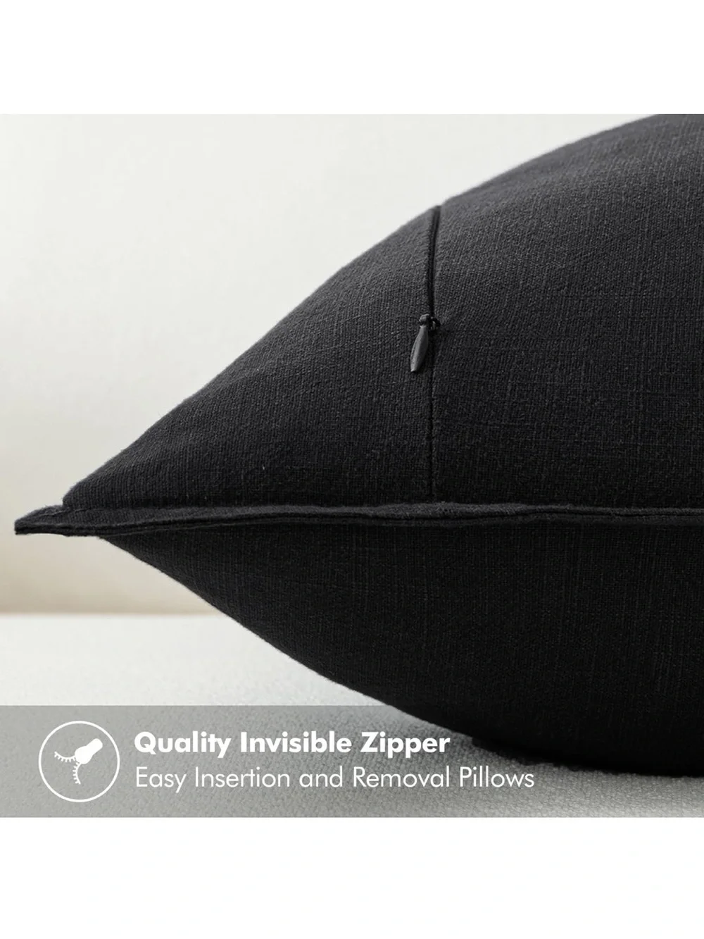MIULEE Decorative Linen Euro Sham Pillow Covers 24x24 (2)-1066/bb8-1